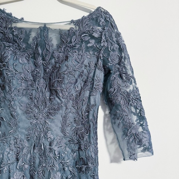 La Femme - Stone Blue Tulle Dress - Picture 2 of 8